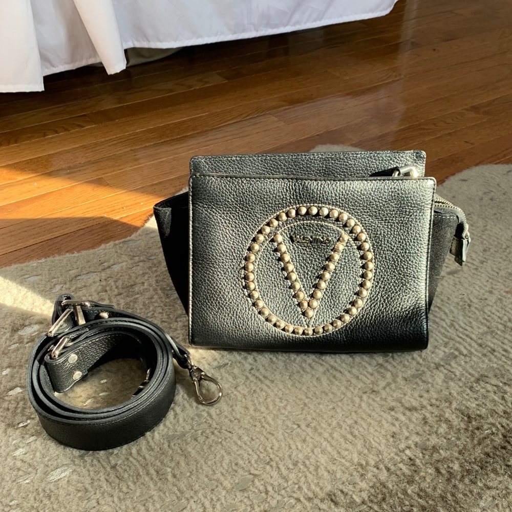 Mario Valentino Black Studded Handbag